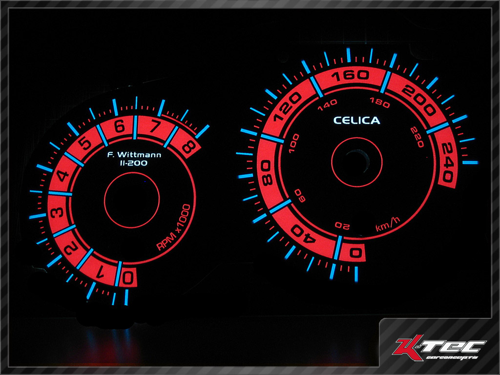 Toyota Celica T23s lotus   -  (Plasmatachoscheiben Toyota)