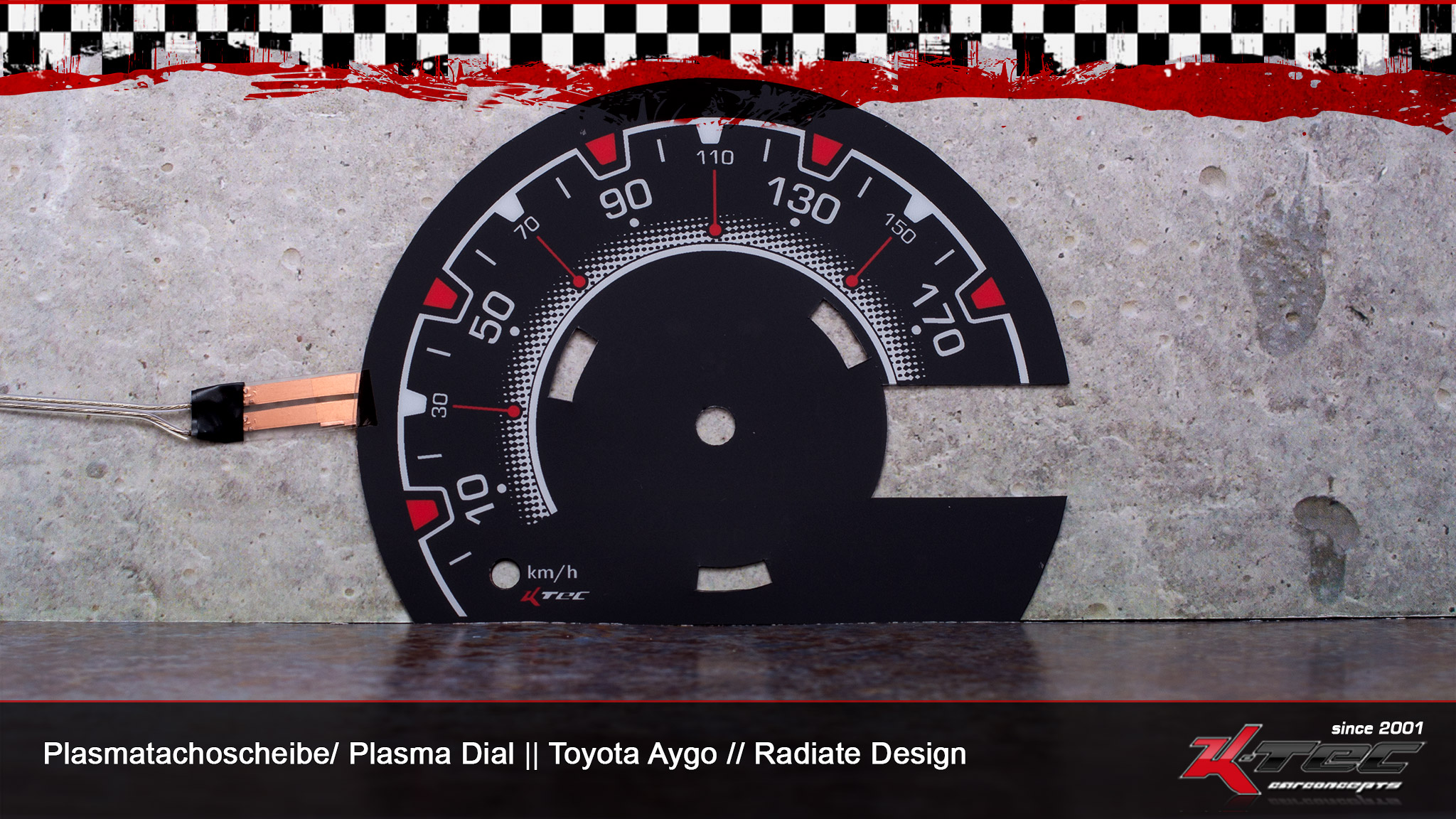 Toyota aygo radiate plasmatachoscheibe   -  (Plasmatachoscheiben Toyota)
