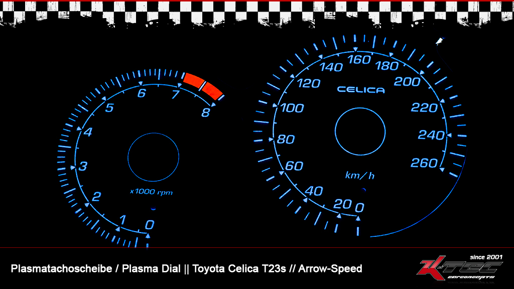 Toyota celica t23s arrow speed plasmatachoscheibe   -  (Plasmatachoscheiben Toyota)
