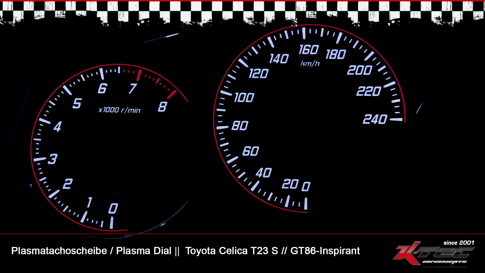 Toyota celica t23s gt86 plasmatachoscheibe   -  (Plasmatachoscheiben Toyota)