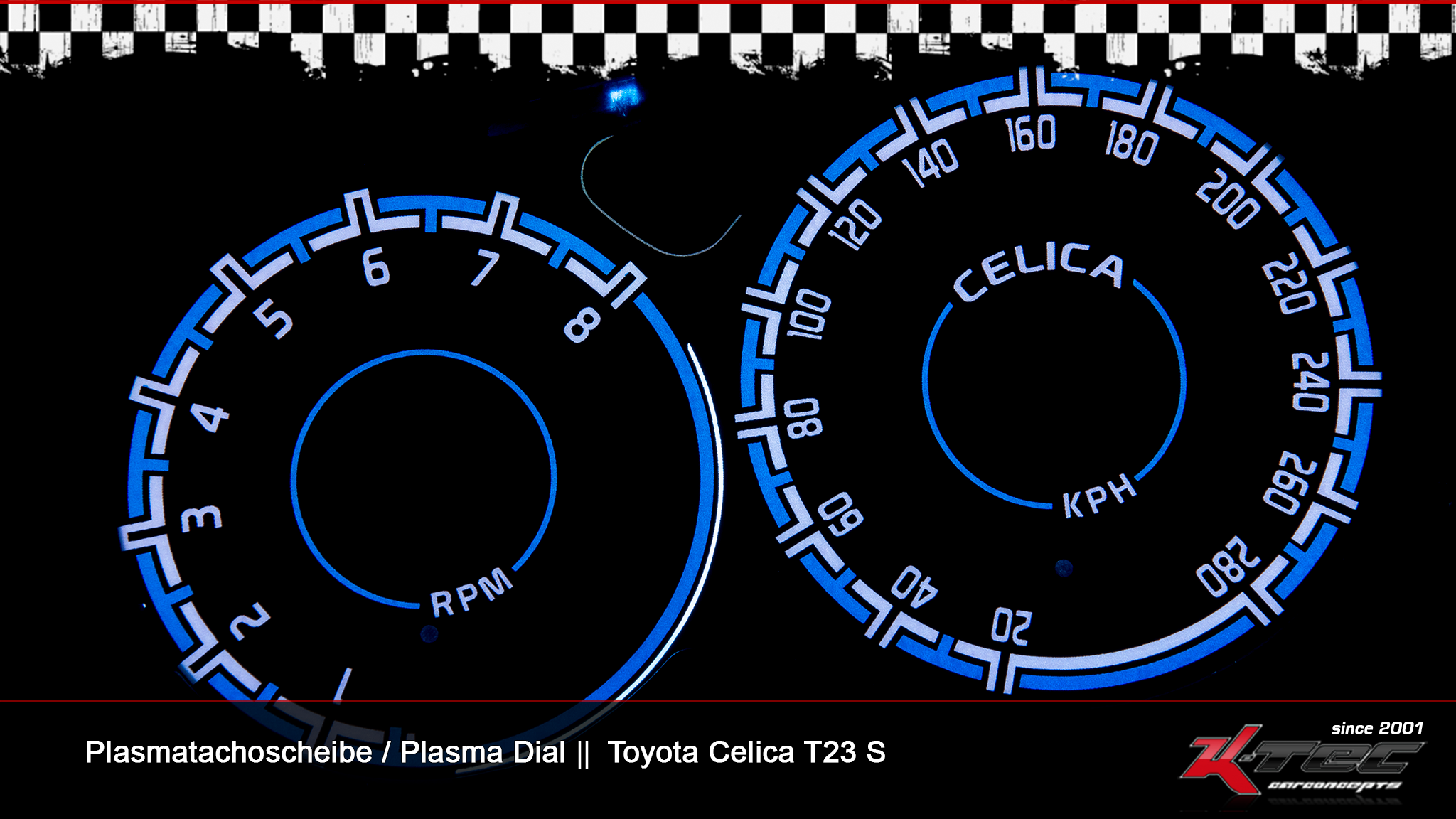 Toyota celica t23s special-design plasmatachoscheibe   -  (Plasmatachoscheiben Toyota)