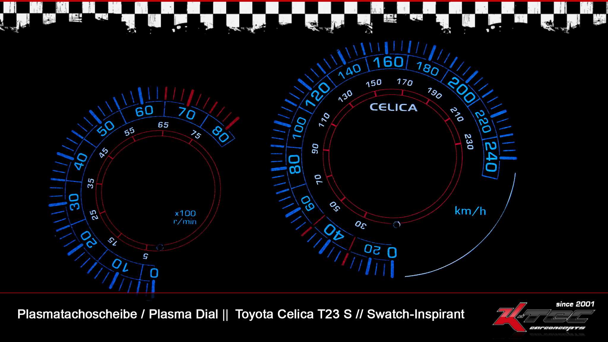 Toyota celica t23s swatch plasmatachoscheibe   -  (Plasmatachoscheiben Toyota)