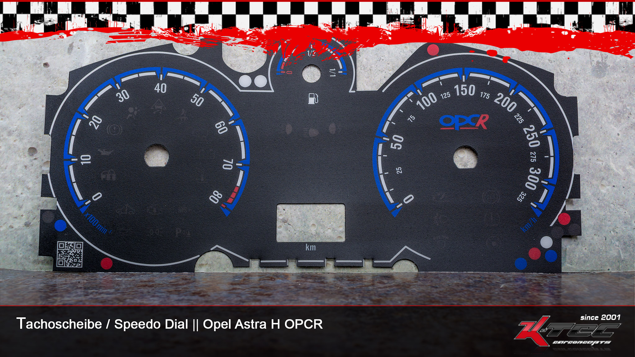Opel astra h opcr 325kmh tachoscheibe   -  (Opel)