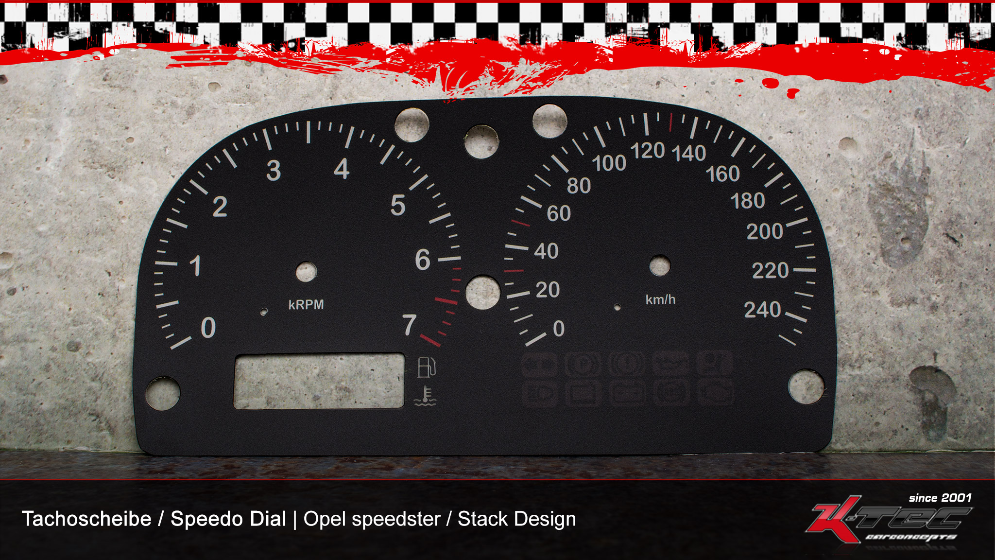 Opel speedster stak-design tachoscheibe   -  (Opel)