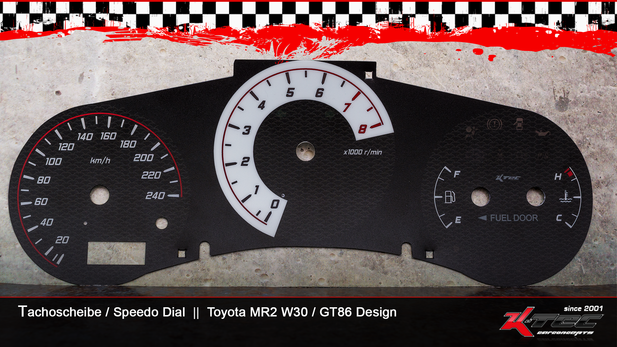 Toyota mr2 w30 gt86-design tachoscheibe   -  (Toyota)