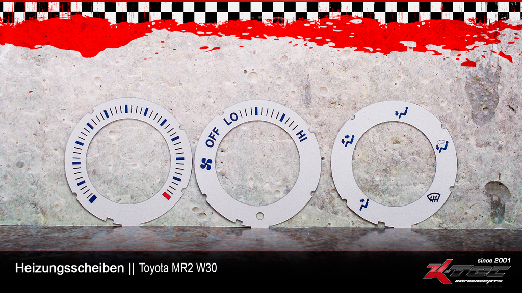 Toyota mr2 w30 heizungsscheiben silber   -  (Toyota)