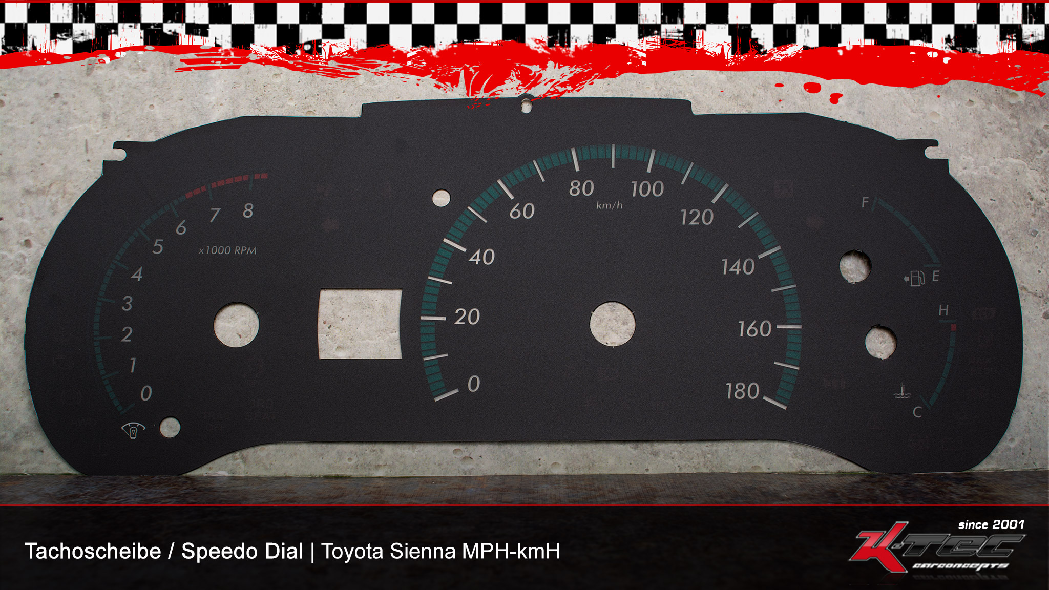 Toyota sienna mph-kmh tachoscheibe   -  (Toyota)